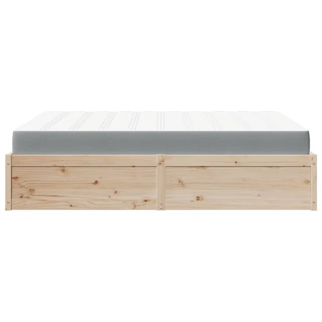 Lit avec matelas 140x200 cm bois massif de pin
