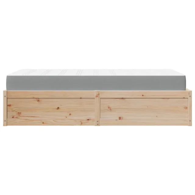 Lit avec matelas 100x200 cm bois massif de pin