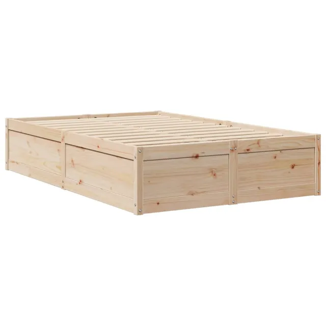 Lit avec matelas 140x190 cm bois massif de pin