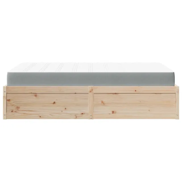 Lit avec matelas 140x190 cm bois massif de pin