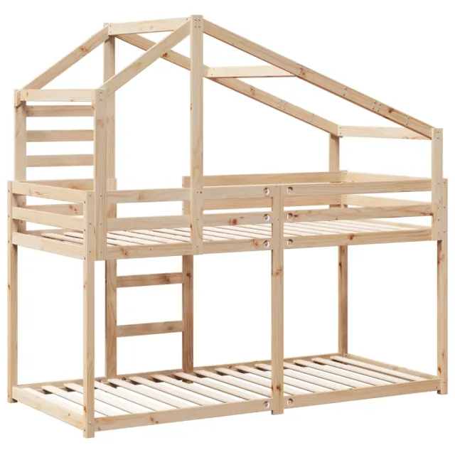 Lit superposé sans matelas 75x190 cm bois de pin massif