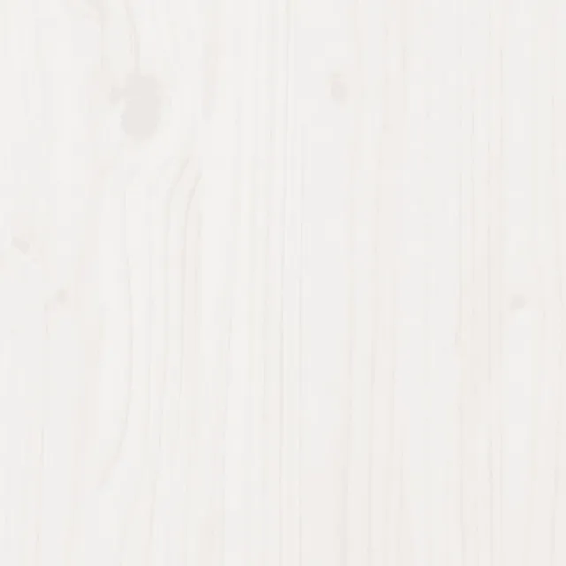 Lit haut sans matelas blanc 90x190 cm bois de pin massif