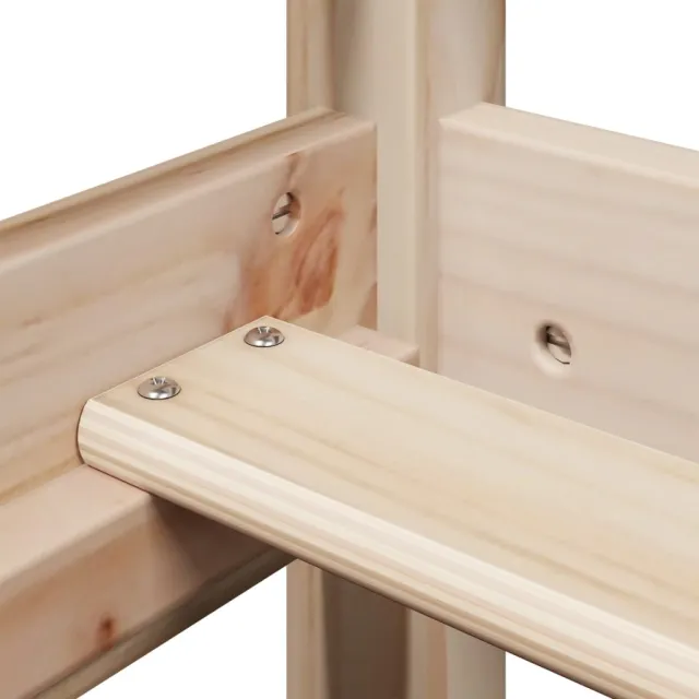 Lit haut sans matelas 75x190 cm bois de pin massif