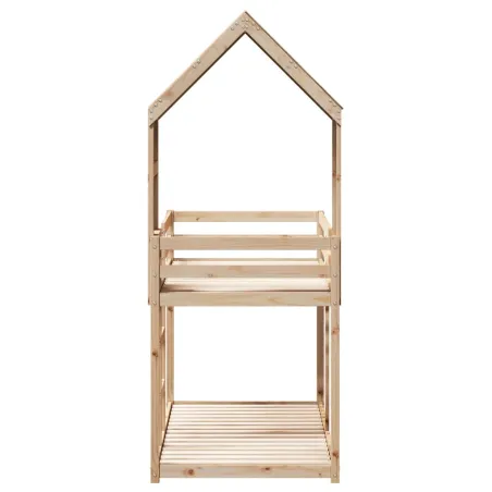 Lit superposé sans matelas 80x200 cm bois de pin massif