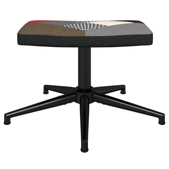 Chaise de relaxation avec tabouret Patchwork Tissu