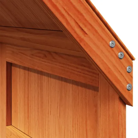 Lit haut sans matelas cire marron 90x190 cm bois de pin massif