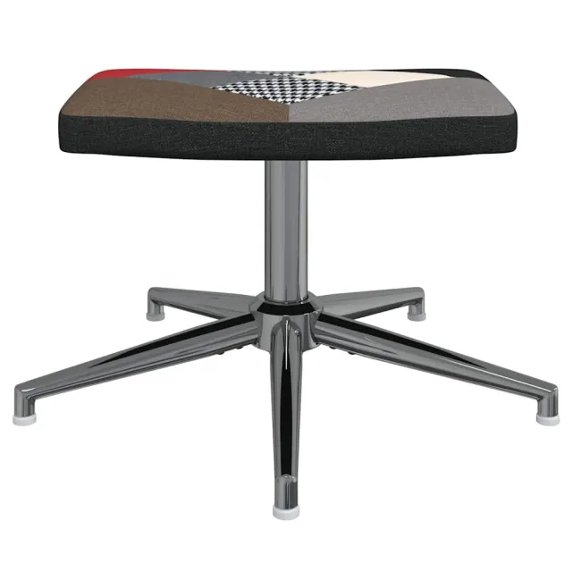 Chaise de relaxation avec tabouret Patchwork Tissu