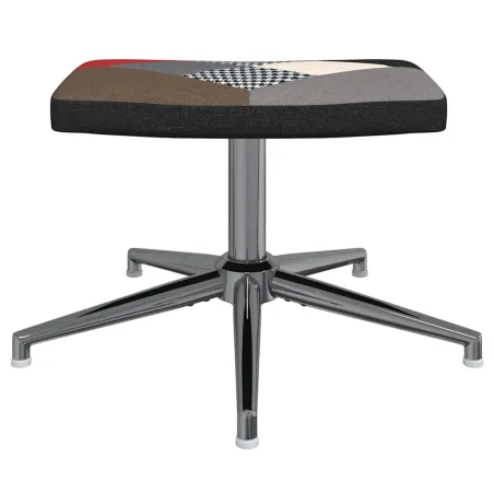 Chaise de relaxation avec tabouret Patchwork Tissu