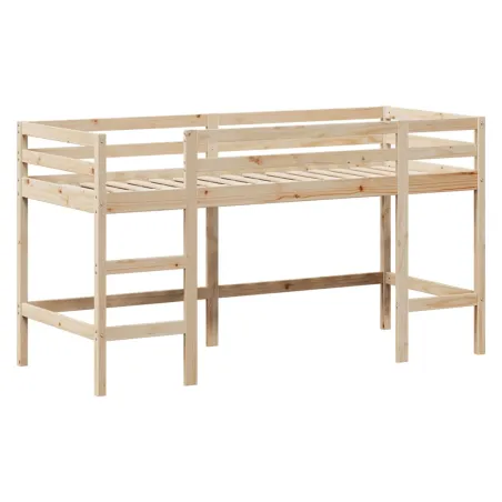 Lit superposé avec échelle et toit sans matelas 90x190 cm