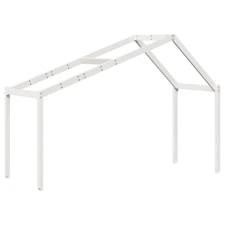 Lit superposé sans matelas blanc 80x200 cm bois de pin massif
