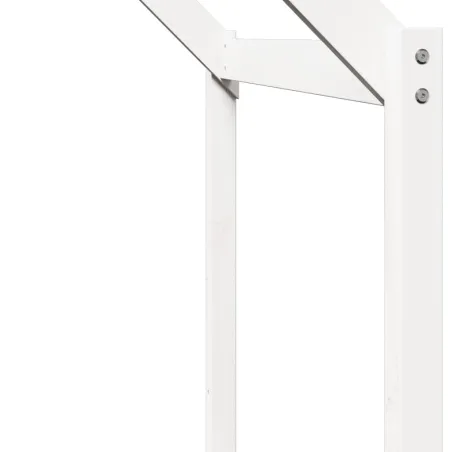 Lit superposé sans matelas blanc 80x200 cm bois de pin massif