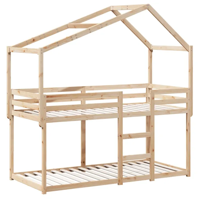 Lit superposé sans matelas 75x190 cm bois de pin massif