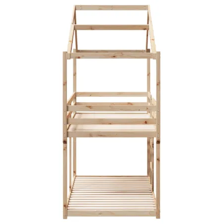 Lit superposé sans matelas 75x190 cm bois de pin massif