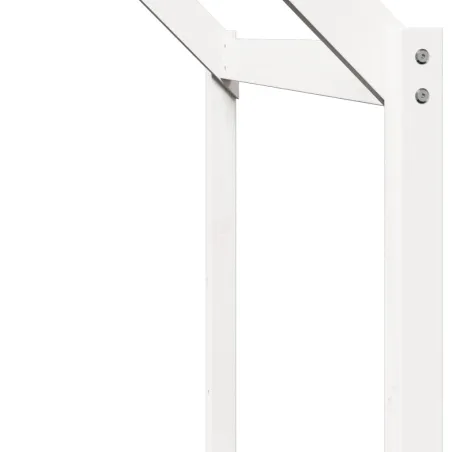 Lit superposé sans matelas blanc 75x190 cm bois de pin massif