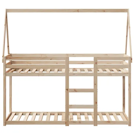 Lit superposé sans matelas 90x200 cm bois de pin massif