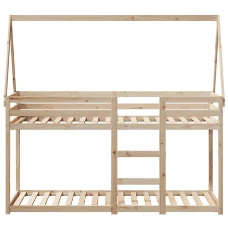 Lit superposé sans matelas 80x200 cm bois de pin massif
