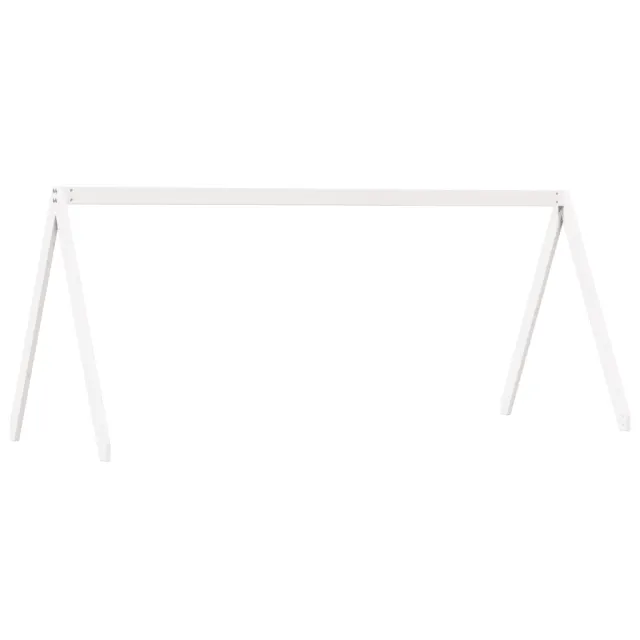 Lit superposé sans matelas blanc 80x200 cm bois de pin massif