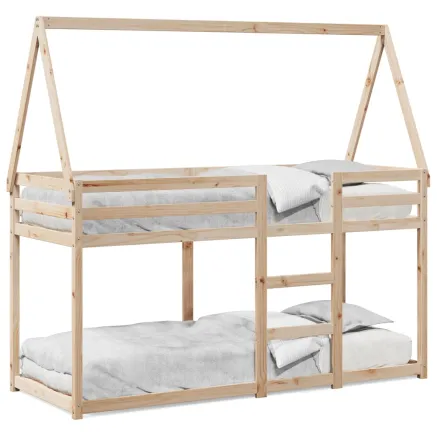 Lit superposé sans matelas 75x190 cm bois de pin massif 2
