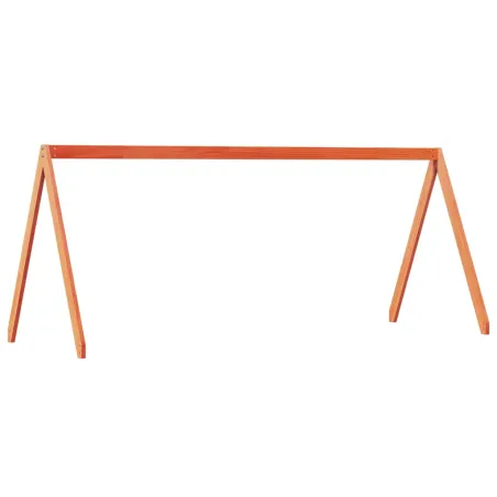 Lit haut sans matelas cire marron 90x200 cm bois de pin massif