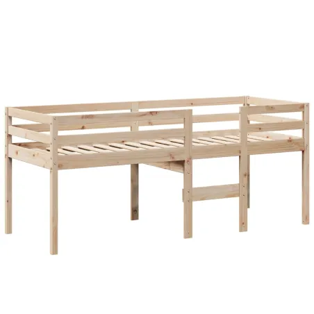 Lit haut sans matelas 80x200 cm bois de pin massif