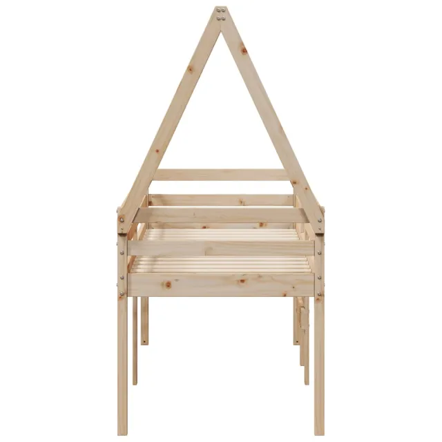 Lit haut sans matelas 80x200 cm bois de pin massif