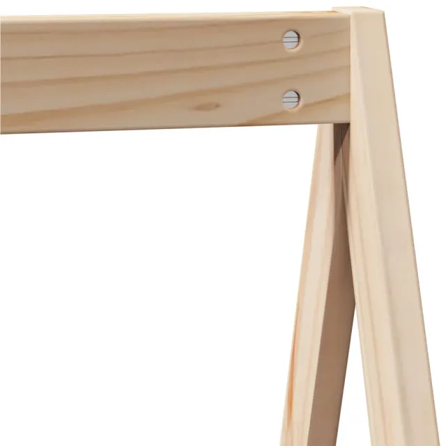 Lit superposé avec échelle et toit sans matelas 90x200 cm