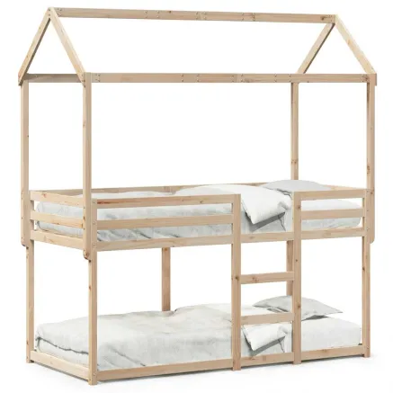 Lit superposé sans matelas 90x200 cm bois de pin massif