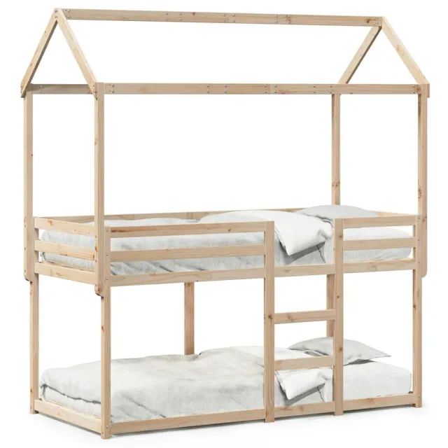 Lit superposé sans matelas 90x200 cm bois de pin massif