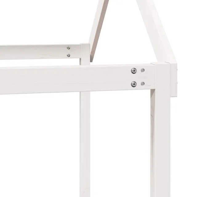 Lit superposé sans matelas blanc 90x200 cm bois de pin massif