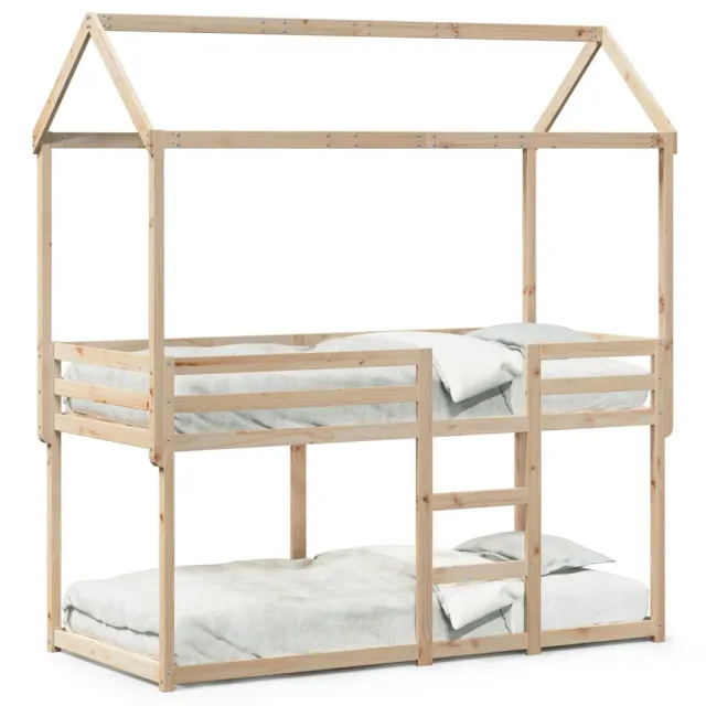 Lit superposé sans matelas 90x200 cm bois de pin massif