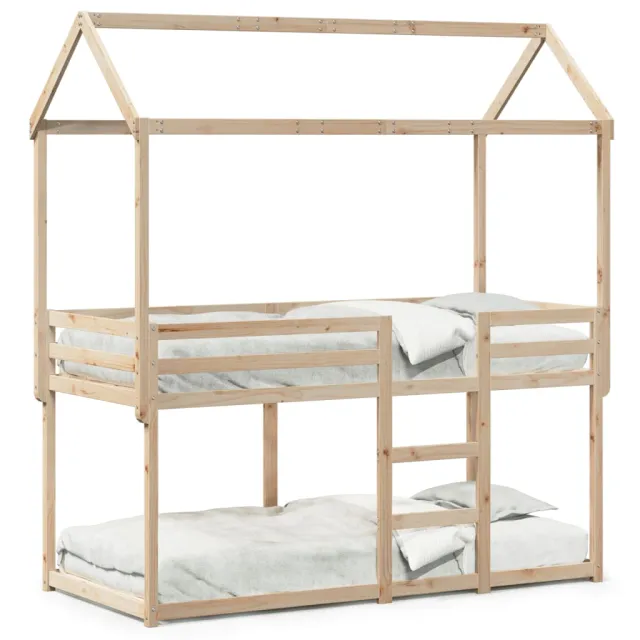 Lit superposé sans matelas 80x200 cm bois de pin massif