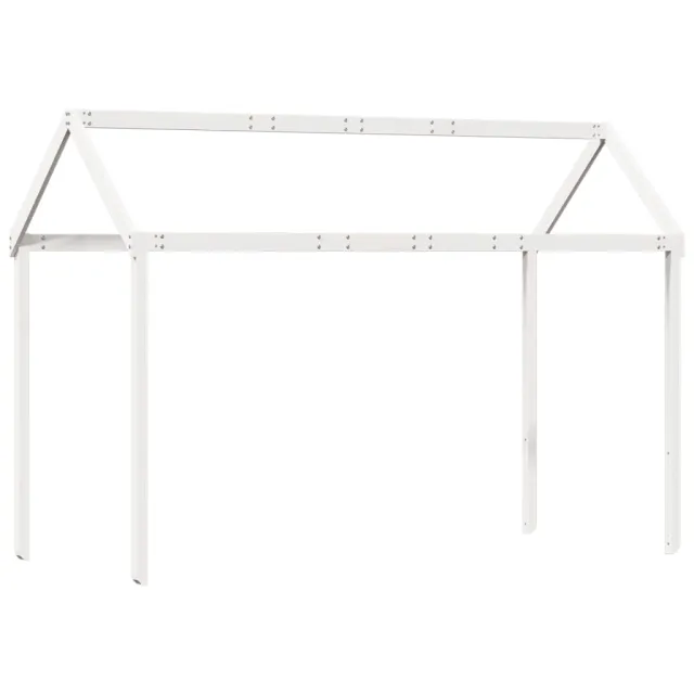 Lit superposé sans matelas blanc 80x200 cm bois de pin massif