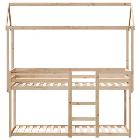 Lit superposé sans matelas 90x190 cm bois de pin massif
