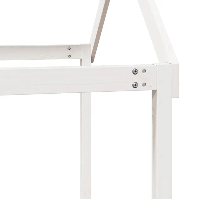 Lit superposé sans matelas blanc 90x190 cm bois de pin massif