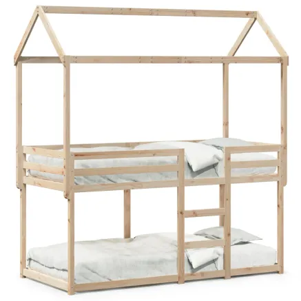 Lit superposé sans matelas 75x190 cm bois de pin massif 2