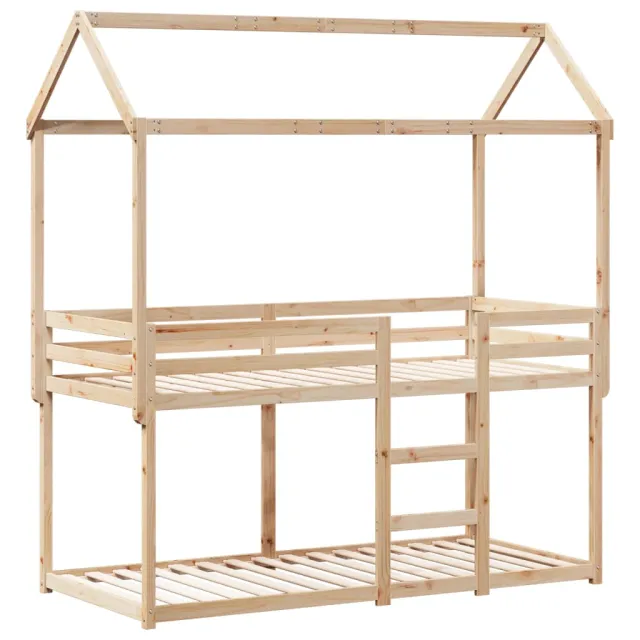 Lit superposé sans matelas 75x190 cm bois de pin massif