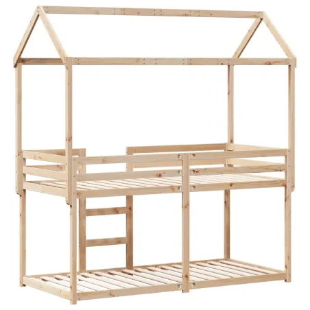 Lit superposé sans matelas 75x190 cm bois de pin massif