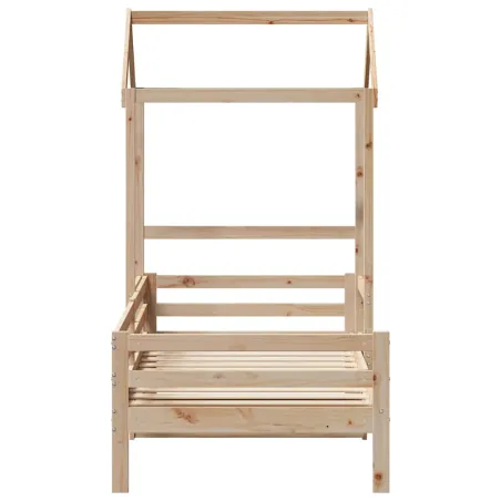 Lit de jour avec toit sans matelas 80x200 cm bois massif