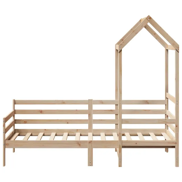 Lit de jour avec toit sans matelas 90x190 cm bois massif