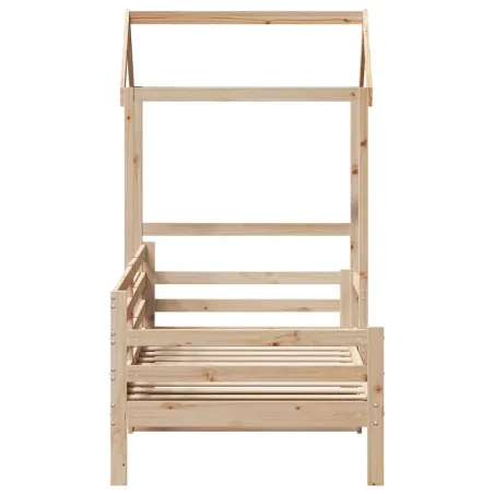 Lit de jour avec toit sans matelas 90x190 cm bois massif