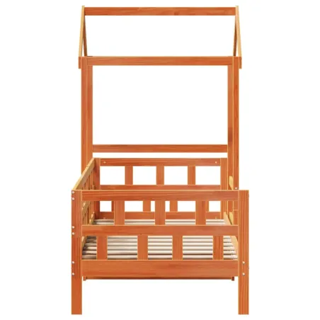Lit de jour avec toit sans matelas 80x200 cm bois massif