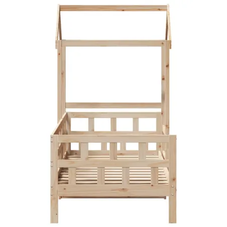 Lit de jour avec toit sans matelas 90x190 cm bois massif