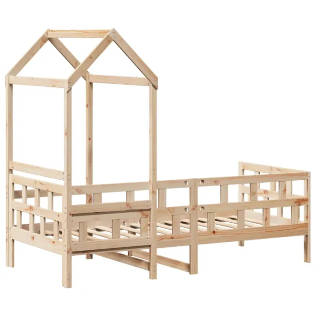 Lit de jour avec toit sans matelas 90x190 cm bois massif