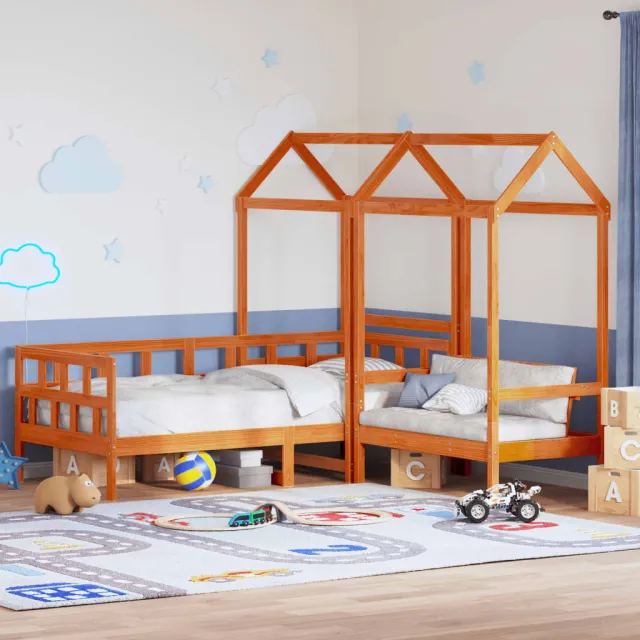 Ensemble de lit de jour avec toit sans matelas 80x200 cm