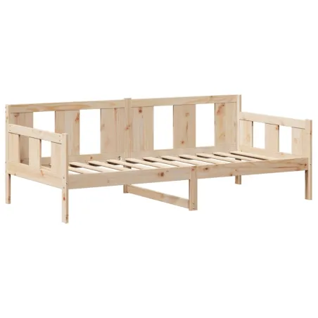 Lit de jour avec toit sans matelas 90x200 cm bois massif