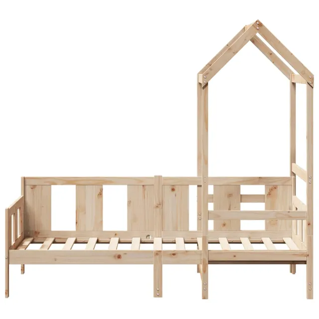 Lit de jour avec toit sans matelas 90x190 cm bois massif