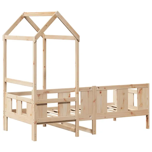 Lit de jour avec toit sans matelas 90x190 cm bois massif