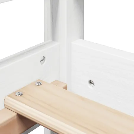 Lit de jour avec toit sans matelas blanc 80x200 cm bois massif