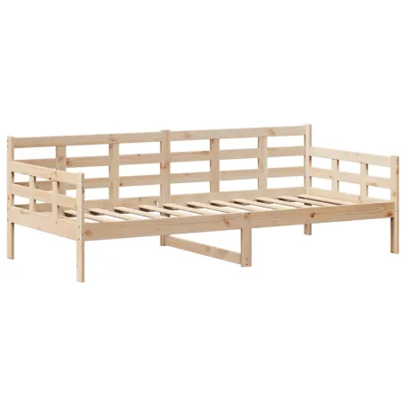 Lit de jour avec toit sans matelas 90x190 cm bois massif