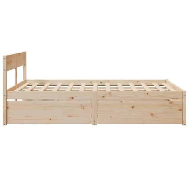 Cadre de lit sans matelas 150x200 cm bois de pin massif